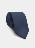 Cravatta blu in pura seta-0