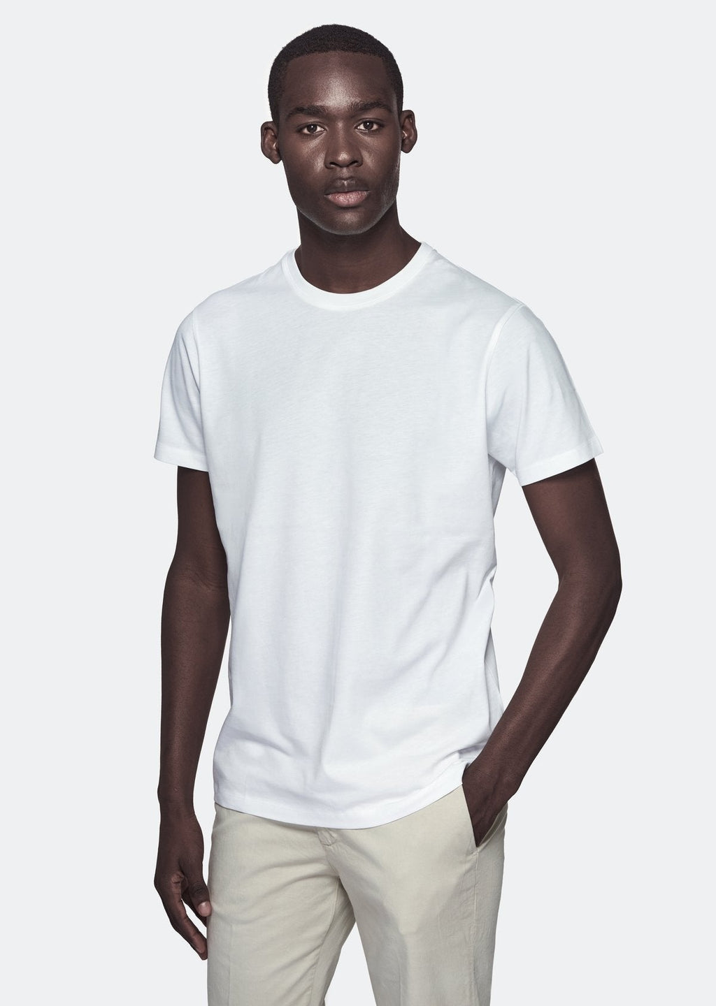 T-shirt tinta unita in cotone-0
