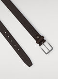 Stamped suede belt