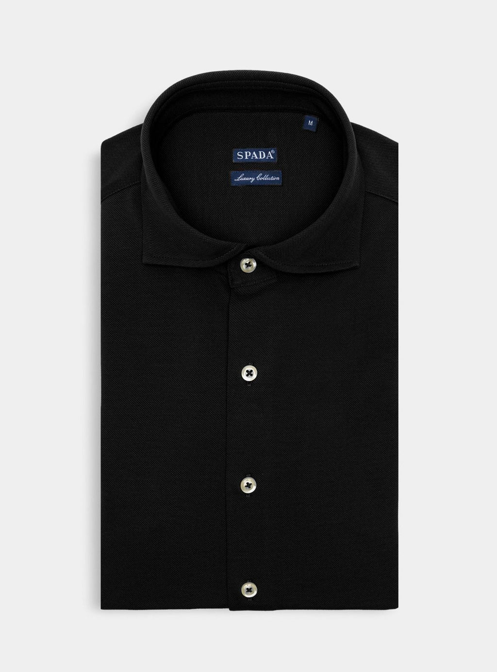 Polo camicia in cotone piquet.