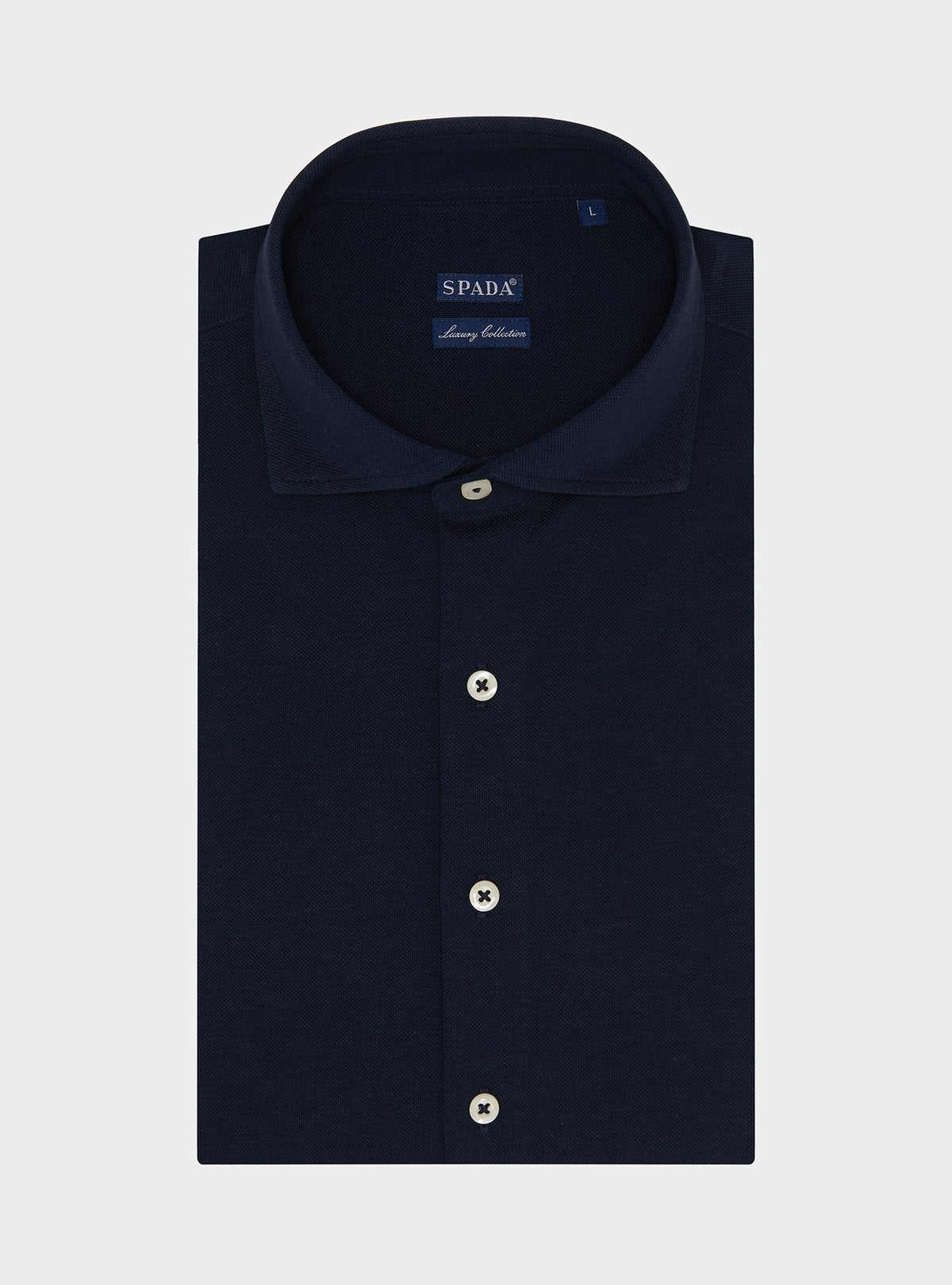 Polo camicia in cotone piquet.-2
