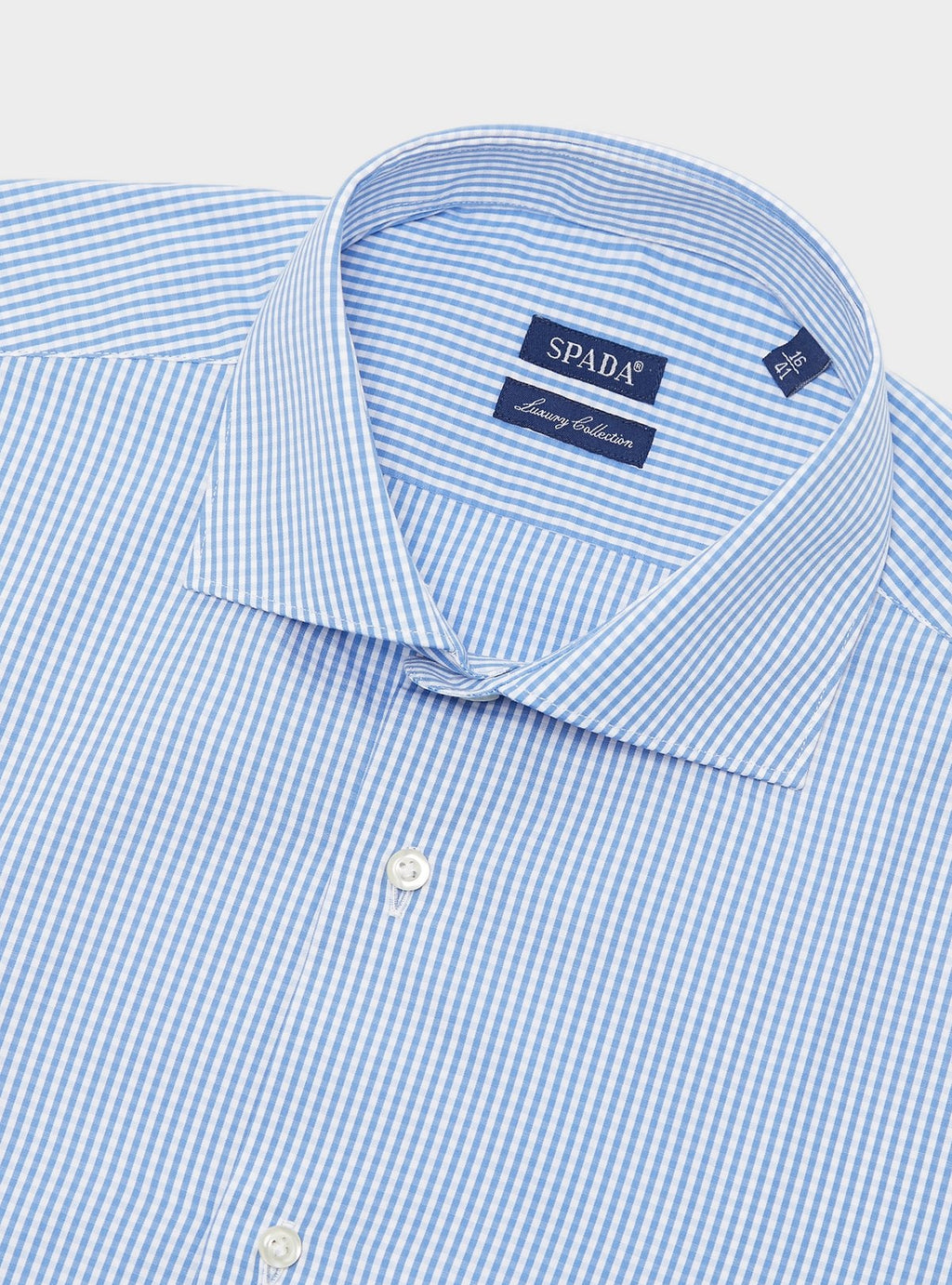 Shirt in pure cotton with check pattern and French collar