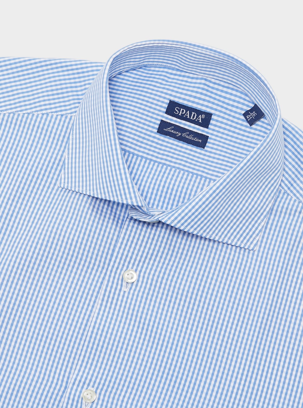 Shirt in pure cotton with check pattern and French collar