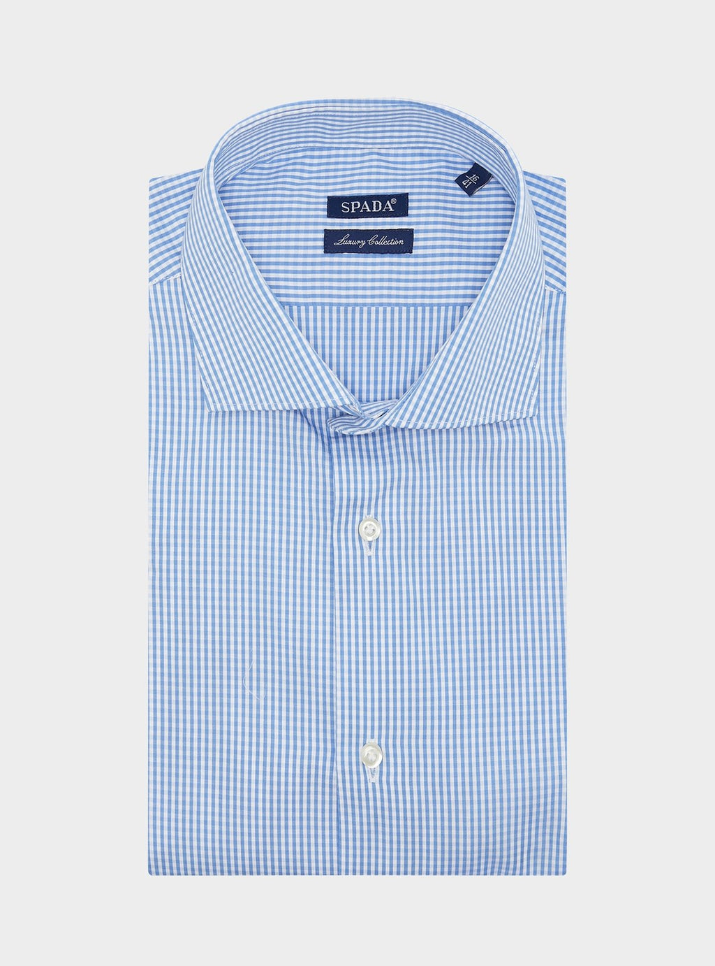 Shirt in pure cotton with check pattern and French collar