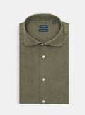 Camicia collo francese in lino e cotone-0