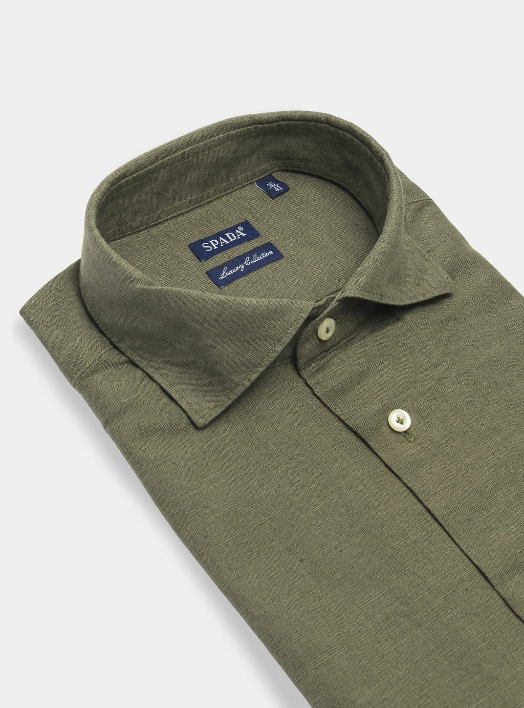 Camicia collo francese in lino e cotone-2