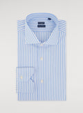 Camicia bastoncino collo francese in puro cotone-0