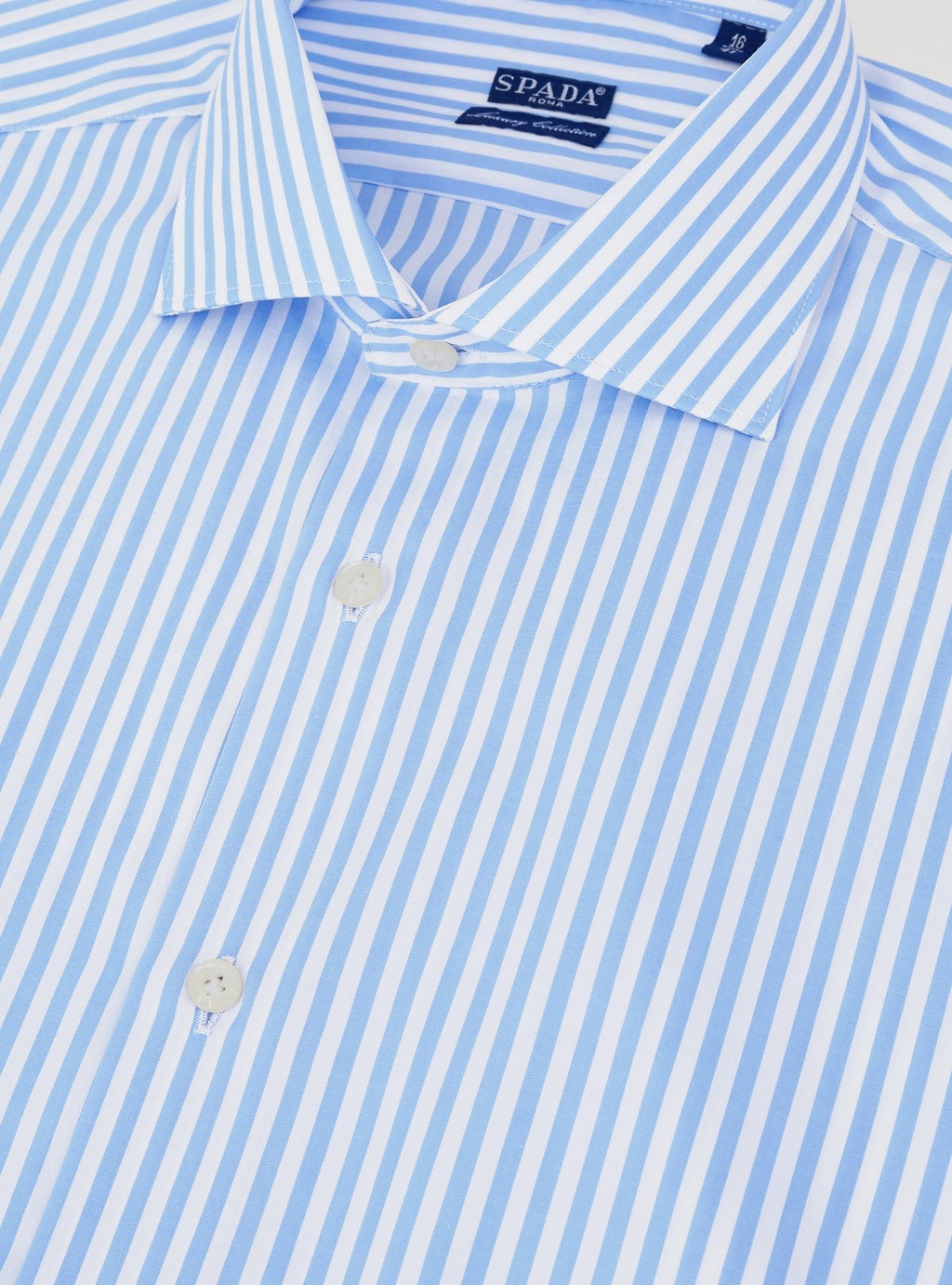Camicia bastoncino collo francese in puro cotone-2