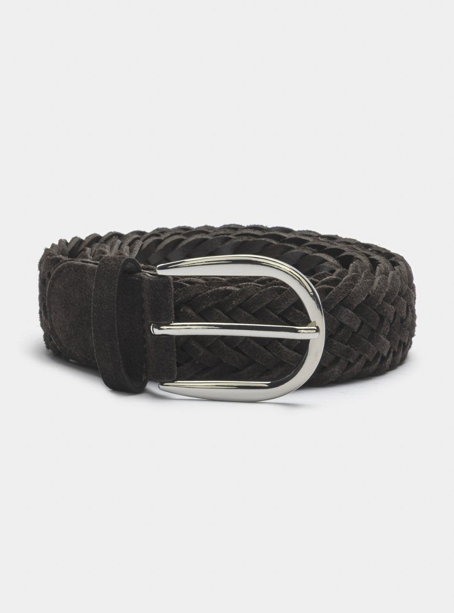Suede braided belt